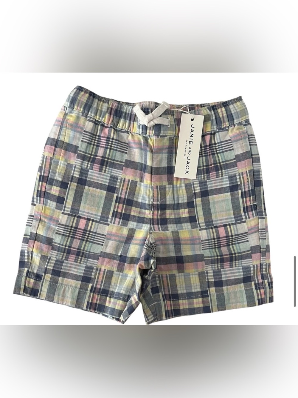 Janie and Jack Pastel Plaid Shorts 10 Boys